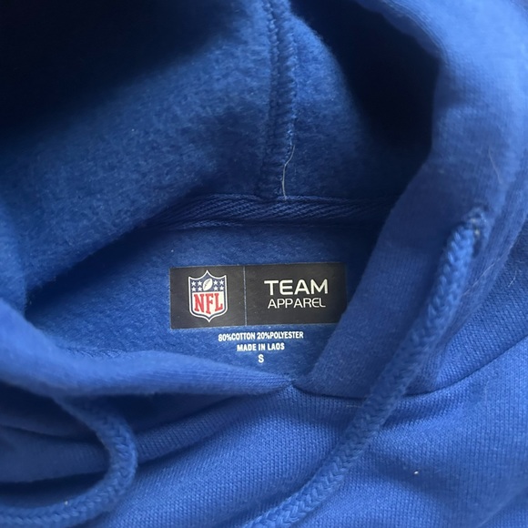 Women's New York Giants New Era Royal Foil Sleeve Pullover‎ Hoodie S - Picture 6 of 7
